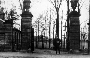The gates to Comiston House in their original location.