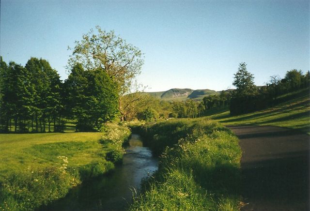 View south to the Pentlands on a fine spring day